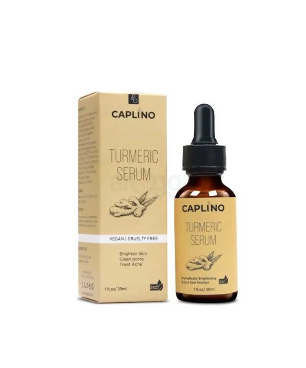Caplino Turmeric Serum 30ml – Brightening and rejuvenating turmeric serum for glowing skin.