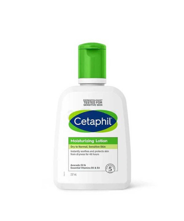 Cetaphil Moisturizing Lotion 237ml – Hydrating and non-greasy lotion for sensitive skin.