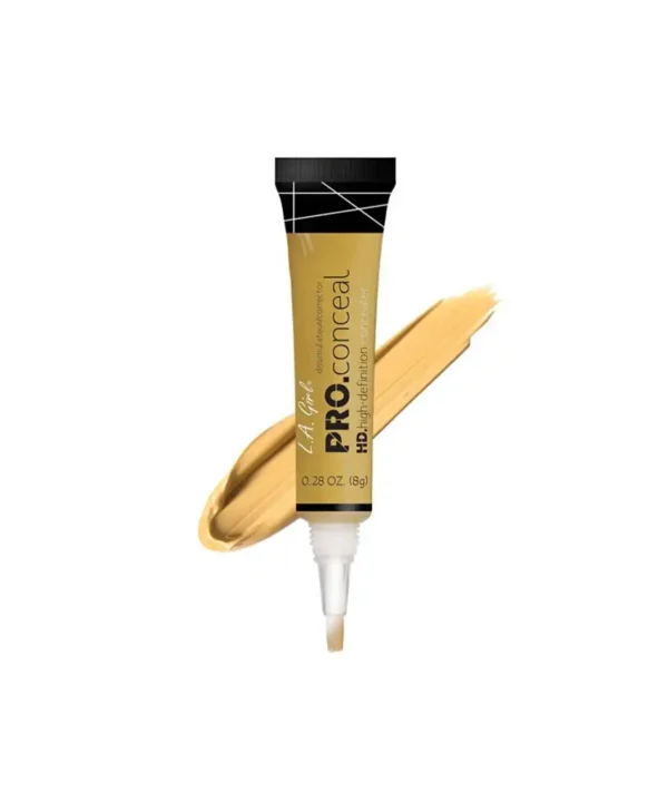LA Girl Pro Concealer Light Yellow Corrector tube with built-in brush