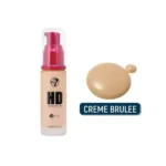 W7 HD Foundation 12 Hours Creme Brule bottle on white background